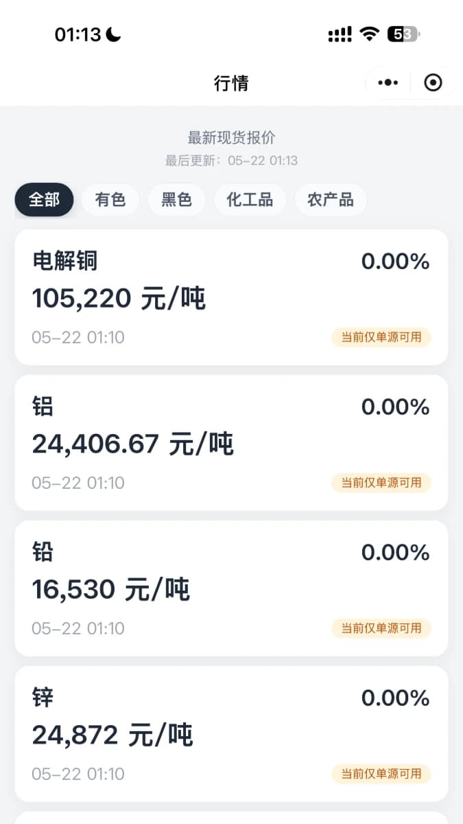 大宗商品价格助手吱吱 截图 2